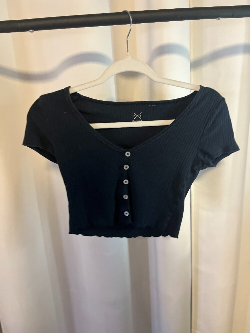 Grey Short Sleeve Crop Top